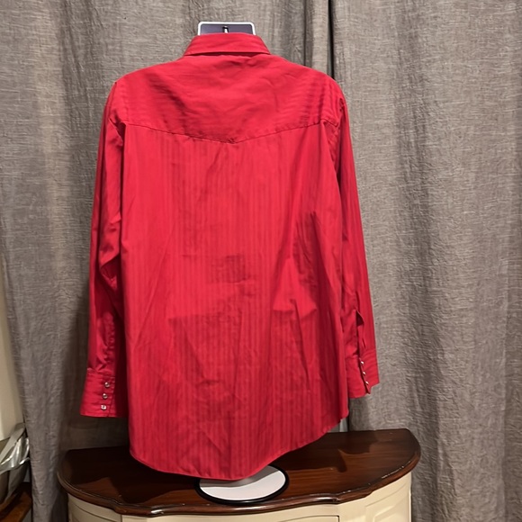 Vintage ELY Cattleman Pearl Snap Red Long Sleeve Western Shirt. XXL Nice - Picture 5 of 5